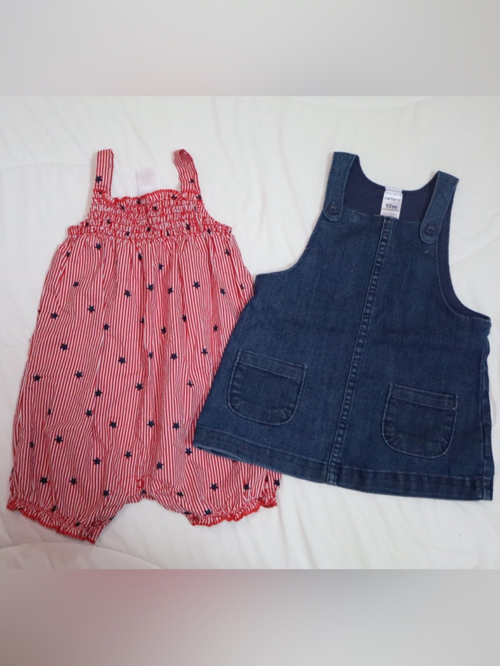Carter's denim dress & romper set